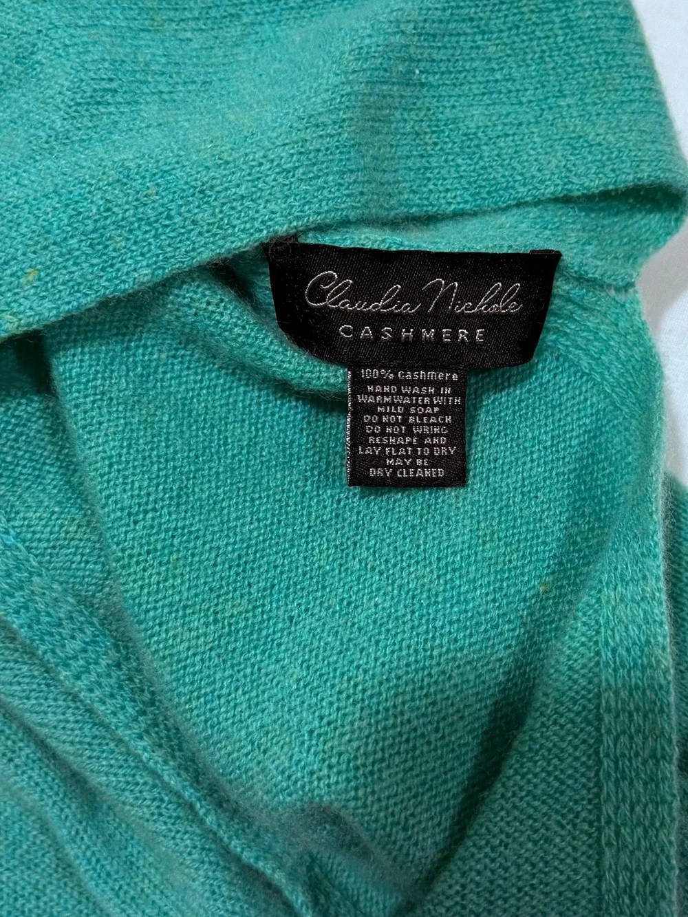 Claudia Nicole 💯% Cashmere Teal Dress Topper/ Shawl Women's NWOT